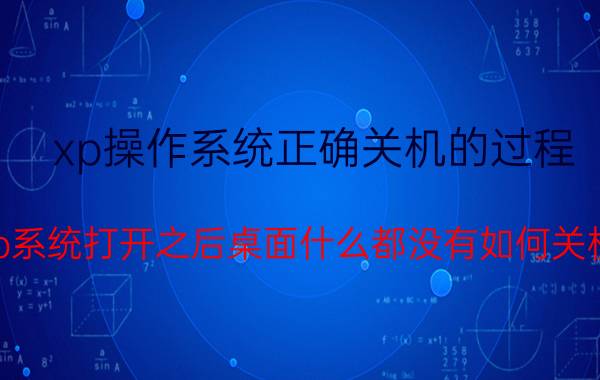 xp操作系统正确关机的过程 xp系统打开之后桌面什么都没有如何关机？